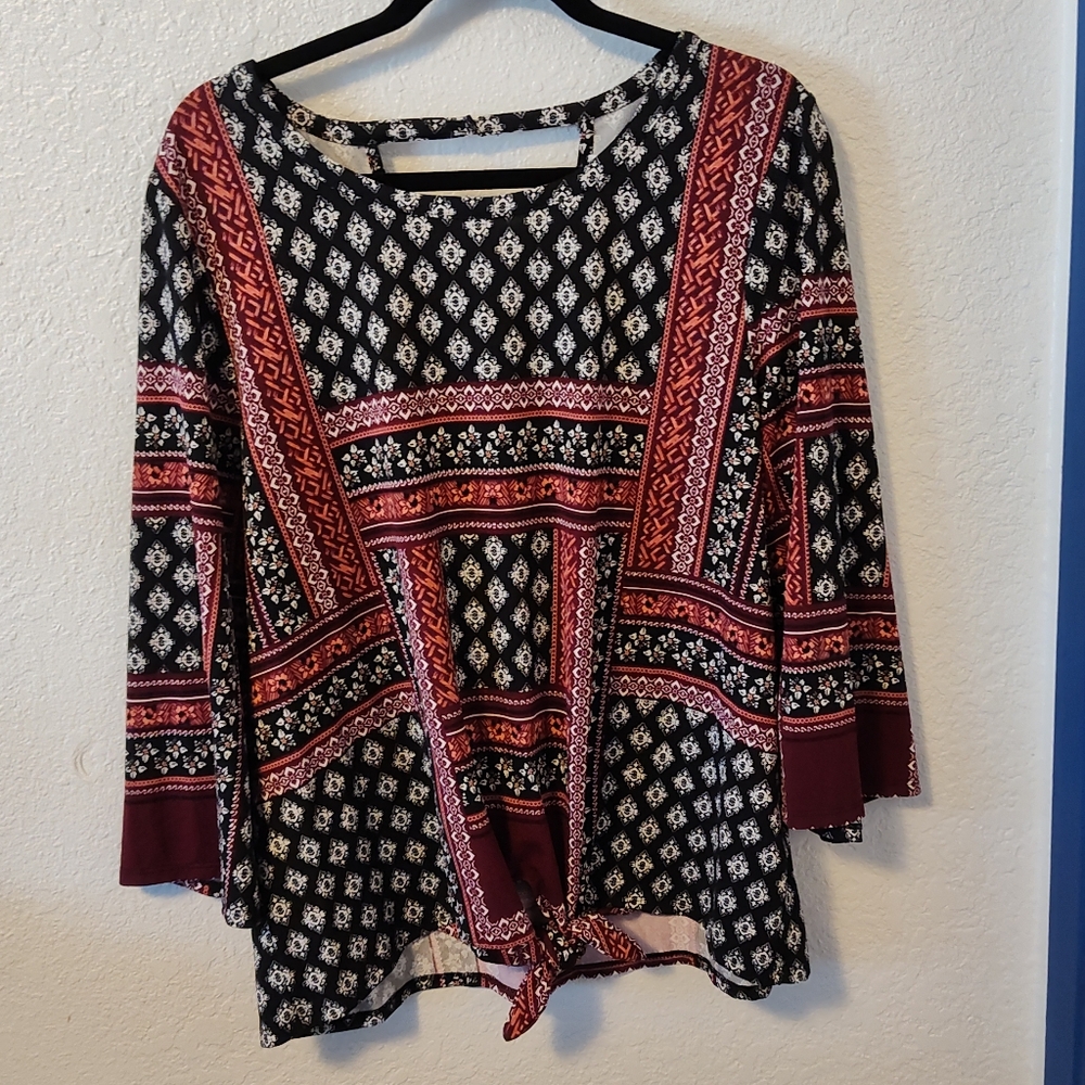 Tie Front Blouse from Dress Barn Size XL